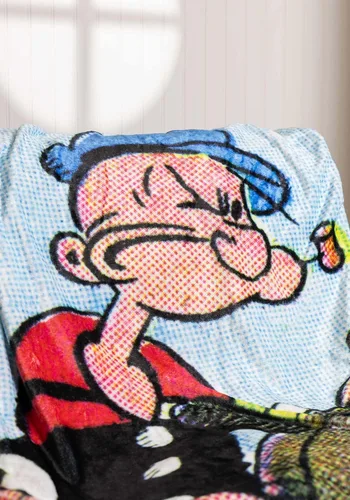 Vista 4 de Fun Costumes Popeye - Manta estándar de 60 x 48 pulgadas