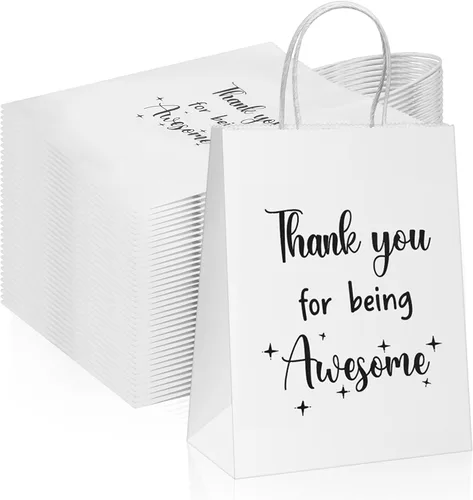 Vista 8 de Ctosree 20 Bolsas de Papel de Regalo de Agradecimiento para Empleados Compañeros de Trabajo Colega Gracias por Ser Increíble Bolsas con Asas