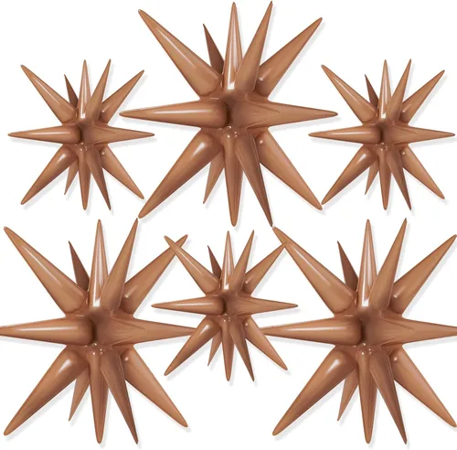 Vista 40 de Globos de papel de aluminio con forma de estrella negra de PartyWoo, 2 piezas de 42 pulgadas, grandes, con puntas explosivas, de Mylar