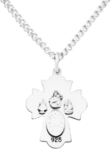Vista 4 de Rosemaries Religious Gifts Collar pequeño con colgante de medalla de confirmación de cruz en cuatro direcciones 18 pulgadas Metal no conocido