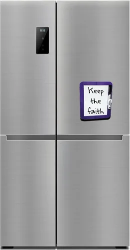 Vista 3 de Mini pizarra magnética seca con marcador de borrado (paquete de 4) 5 x 7 pulgadas, pequeña, blanca para casillero, refrigerador en casa u oficina