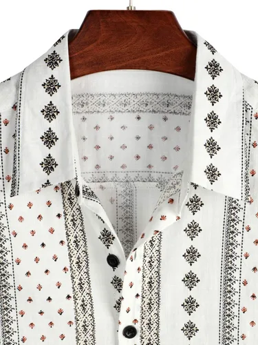 Vista 3 de VATPAVE Mens Casual Short Sleeve Button Down Shirts Regular Fit Hawaiian Summer Shirts