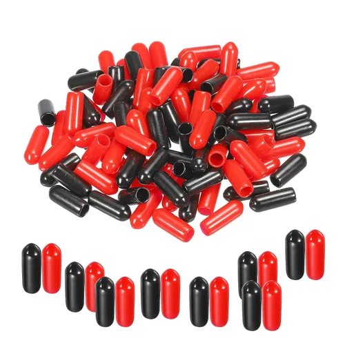 Vista 37 de MECCANIXITY 50 unids tapas de goma Surtido de 0.079 in PVC vinilo tornillo rosca protector para tornillo tornillo negro rojo