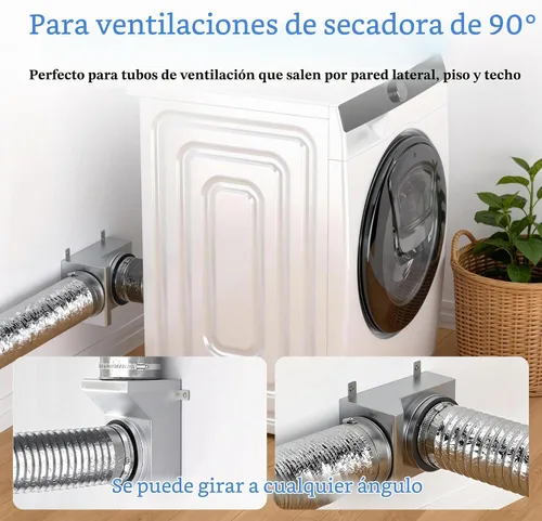 Vista 6 de Acoplamiento magnético de ventilación de secadora de acero inoxidable, conexión y desconexión rápidas, kit de conector de ventilación de secadora
