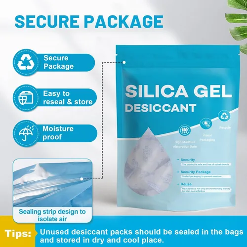 Vista 4 de VOISEN - Paquetes de gel de sílice indicadores de color de 1.76 oz (1.76 oz)