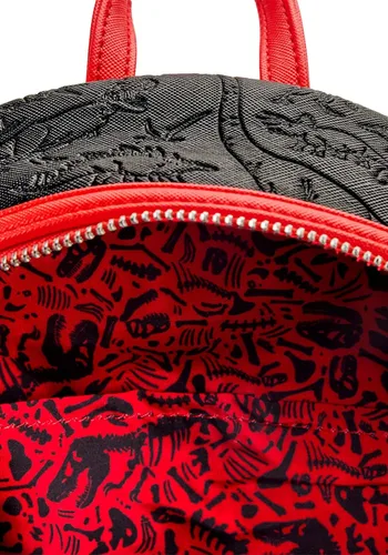 Vista 4 de Loungefly Jurassic Park Logo Mochila de doble correa para mujer