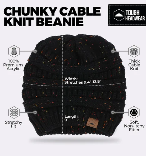 Vista 77 de Gorro de punto para mujer, cálido y suave, elástico, para clima frío de Tough Headwear
