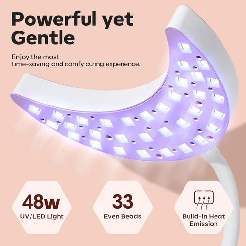 Vista 5 de modelones Lámpara de uñas LED UV de cuello de ganso 2023 y mini luz ultravioleta para uñas