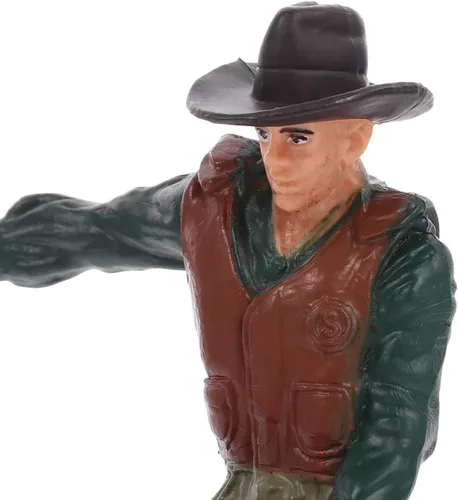 Vista 5 de Toyvian Simulación Western Bull Modelo Adorno Estático Torero Matador Juguete Decoración de Escritorio para Niños Juego Educativo 6.29X4.52X1.57In