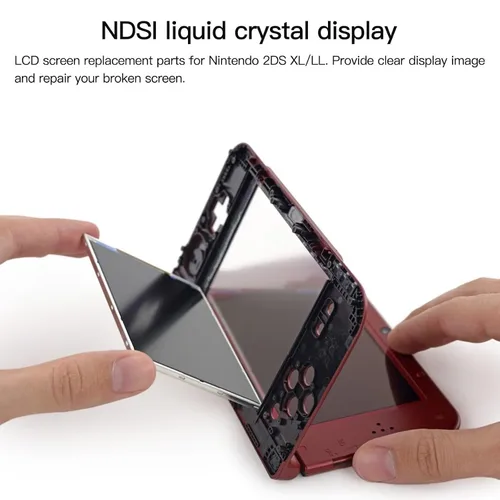 Vista 3 de Reemplazo superior superior de pantalla de cristal LCD para Nintendo nuevo 2DS XL LL con destornillador de pH de 0.059 in