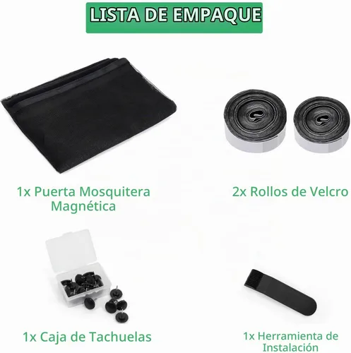 Vista 9 de RELIANCER Pantalla Magnética de Puerta de Fibra de Vidrio, Se Ajusta a Puerta de Tamaño 30"x78", Malla de Puerta de Cierre Automático con Imanes