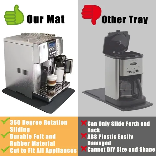 Vista 4 de Deslizadores de electrodomésticos de cocina, rotación de 360 grados moviéndose en el mostrador, deslizador de electrodoméstico cortado para ajustar