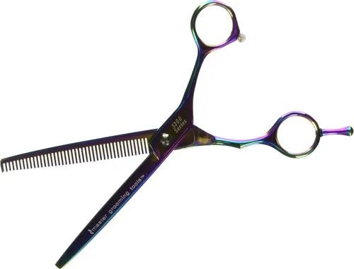 Vista 3 de Master Grooming Tools 5200 Rainbow Series Tijeras — Tijeras de alto rendimiento para perros de aseo – Adelgazantes, 6½ pulgadas