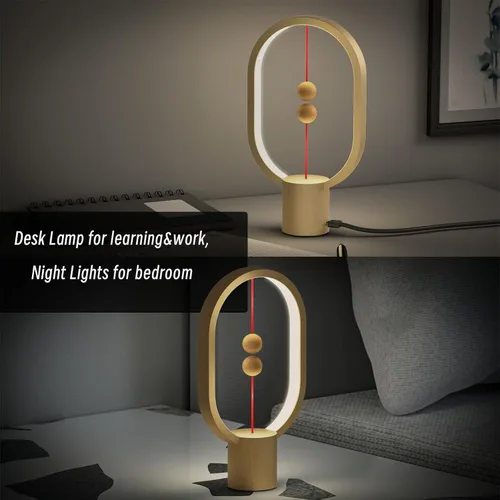 Vista 5 de Lámparas de dormitorio, mini lámpara de equilibrio, lámpara de noche, lámpara de mesita de noche, luz nocturna enchufable de 3 niveles