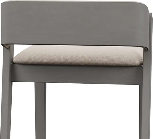 Vista 9 de Hillsdale Taburete de madera Dresden, color gris envejecido