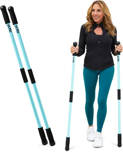 Vista 8 de Weighted Walking Sticks for Seniors, Women & Men – 1.2lb Each Ergonomic Hiking Poles for Balance, Posture & Stability – Durable Trekking Poles for