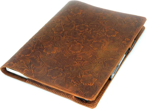 Vista 5 de JJNUSA Funda de cuero compatible con Moleskine XXL de 8.5 x 11 pulgadas, funda para diario de viaje para cuaderno de viaje de cuero envejecido