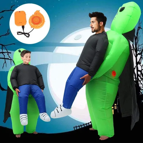 Vista 4 de Inflatable Alien Costume for Adult Halloween Costume Alien Blow Up Fantasy Costume Blow up Costume
