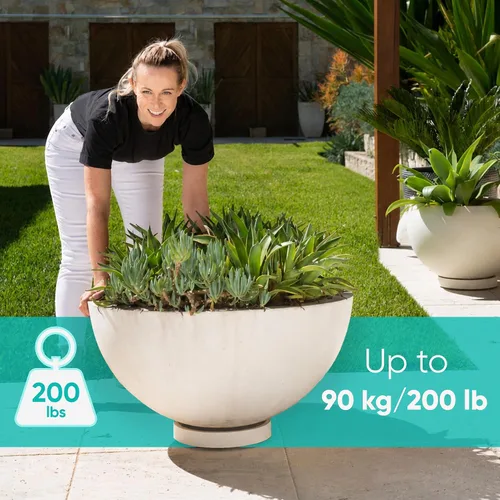 Vista 13 de Omnia Plant Glider: Organizador para plantas, 11.8 pulgadas, capacidad de 200 libras, carbón