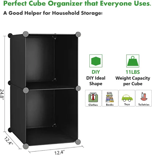 Vista 2 de C&Ahome - Organizador de clóset de almacenamiento para que lo montes tú mismo Portable Closet Organizer, DIY Bookshelf, Storage Cabinet Ideal for