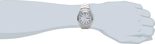 Vista 6 de Citizen Q&Q H010 Men's Watch, Analog, Solar, Waterproof, Date, Week, Metal Band
