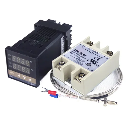 Vista 2 de 1pcs REX-C100 SSR-40DA Solid State Relay 40A Intelligent PID Digital Temperature Controller K Thermocouple 1M