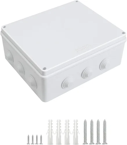 Vista 15 de LeMotech - Caja de derivación universal de plástico ABS resistente al polvo, resistente al agua, IP65, color blanco