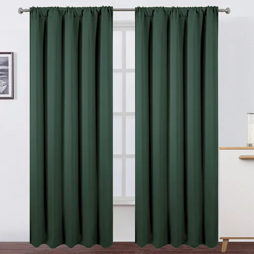 Vista 44 de LEMOMO Cortinas opacas de 42 x 54 pulgadas, juego de 2 paneles de cortinas con aislamiento térmico para oscurecer la habitación