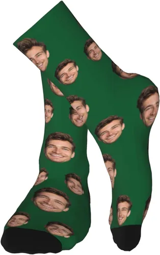 Vista 3 de Calcetines personalizados con foto para hombres y mujeres, calcetines personalizados con imagen unisex, calcetines con caras en ellos personalizados