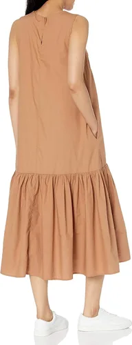 Vista 2 de The Drop Ilana - Vestido largo de popelina suelto sin mangas con dobladillo ancho para mujer
