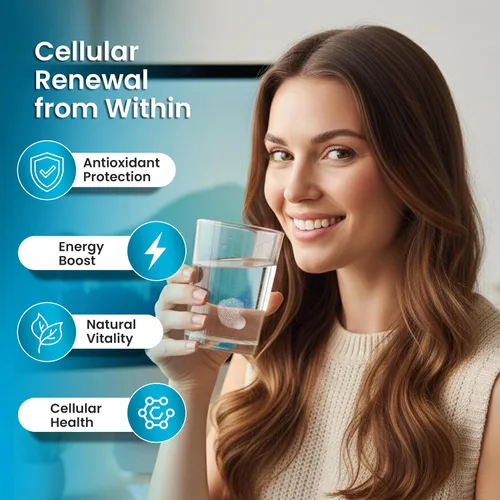 Vista 5 de Tabletas de agua de hidrógeno de 12 PPM – Tabletas moleculares de H₂ con magnesio H2 TAB Soporte antioxidante para energía, salud celular