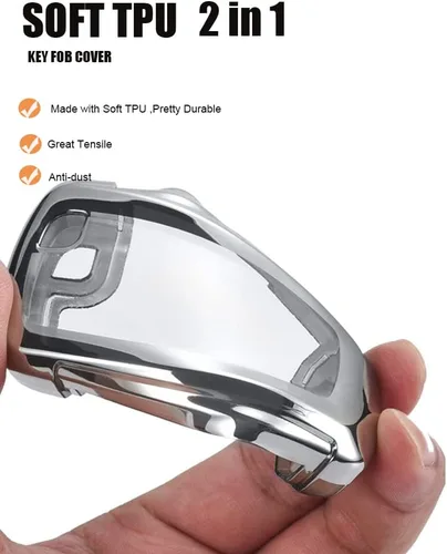 Vista 5 de SANRILY Funda para llavero de 3/4/5 botones de TPU chapado para Ford F-150 Raptor Explorer Escape Fusion Bronco Sport Edge Lincoln Corsair Nautilus