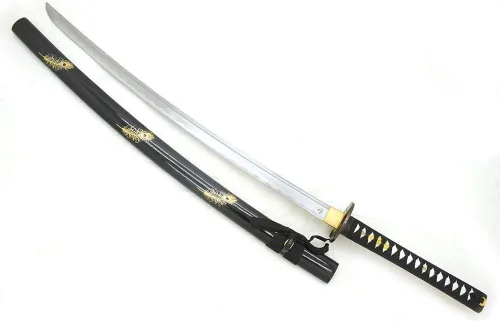 Vista 2 de Ten RYU - Espada samurái tradicional, longitud total de 41 pulgadas, hoja de acero al carbono 1045, vaina, katana, hecha a mano