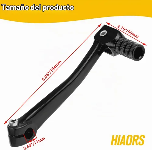 Vista 3 de Palanca de cambio plegable., Negro