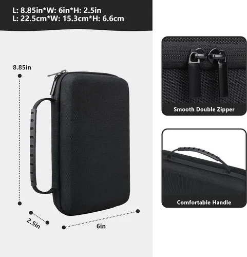Vista 3 de Funda GPS para Garmin dezl OTR610/OTR720/OTR710/OTR620/DriveSmart 76/66/71 EX/DriveCam™ 76/RV 795/RV Cam 795, 6-7 pulgadas con bolsa de malla