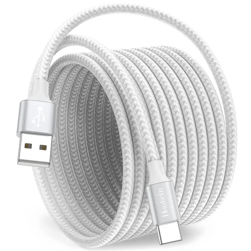Vista 16 de Cable USB C de 10 pies, largo USB A a USB C de carga rápida, cable de carga Negro trenzado para iPhone 17 Air 16 15 Pro Max Plus, para Samsung