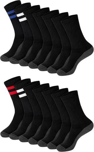Vista 21 de Hanes - Calcetines para hombre, calcetines X-Temp acolchados de corte bajo, paquete de 12 Negro - Paquete de 12
