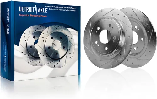 Vista 103 de Detroit Axle - Rotores de freno delantero para 04-13 Mazda 3 Rotores de frenos de disco 06-15 Mazda 5 Reemplazo: Rotor regular delantero de 11.81