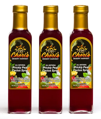 Vista 9 de Jarabe de nopal, 12 onzas, sabor dulce hecho de jugo de cactus real, manjar sabroso del sudoeste