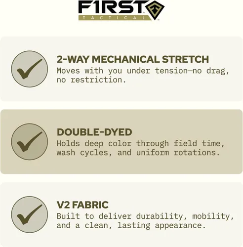 Vista 7 de First Tactical V2 - Pantalón táctico para mujer Tela micro Ripstop con escudo de teflón repelente a las manchas Verde (Ranger Green)