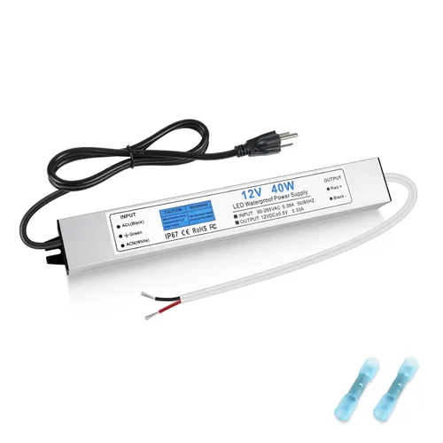 Vista 12 de Fuente de alimentación LED de 12 V 400 W, transformador de bajo voltaje impermeable IP67, convertidor de voltaje constante de CA a CC de 12 V 33.3 A