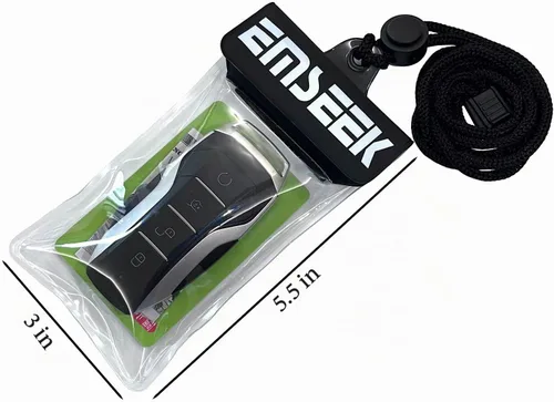 Vista 3 de Waterproof Car Key Fob Case Swim Dry Key Shell Bag Transparente
