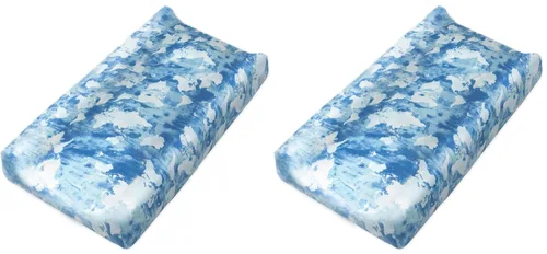Vista 29 de HonestBaby Funda para cambiador de algodón orgánico, Puntos y Guiones, Talla única