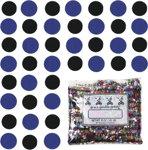 Vista 66 de Confetti Circle 1/4" Negro, Azul Marino Combo - 2 bolsas de media onza (1 oz) (8550/9971)