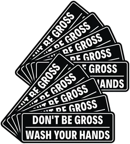 Vista 53 de Letrero de puerta o pared con texto en inglés "Don't Be Gross ("No seas gros") con texto en inglés "Don't Be G