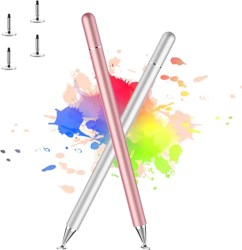Vista 16 de Bolígrafos Stylus para iPad, Luntak 3 en 1 Bolígrafo de Punta, Punta de Fibra y Disco Transparente Stylus Capacitivo Lápiz iPad para Apple