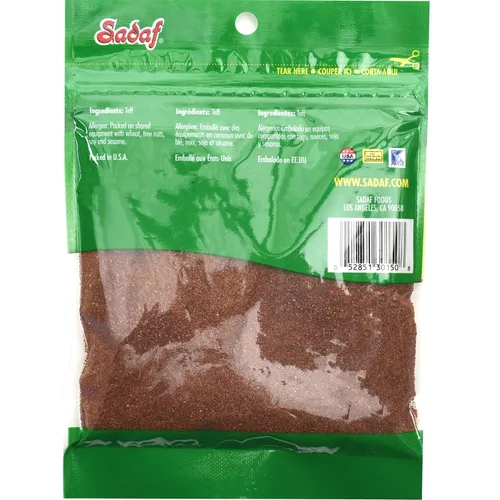 Vista 2 de Sadaf Teff Grain - Khak Shir - Grano de Teff entero para cocinar - Cocina de Oriente Medio - Kosher - Bolsa resellable de 4 onzas
