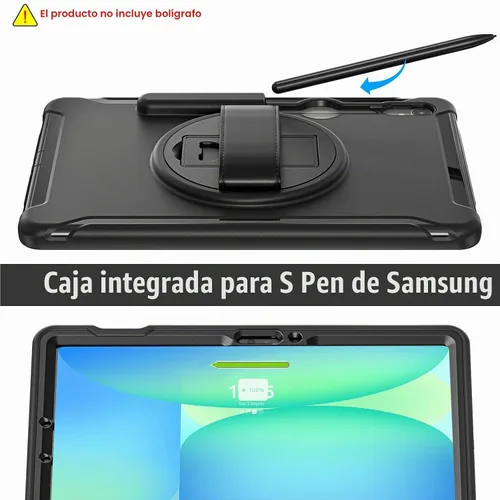 Vista 6 de Junfire Funda para Galaxy Tab S10 Lite/S10 FE/S9 FE 10.9 pulgadas, color Negro