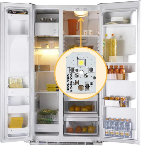 Vista 7 de WR55X11132 Reemplazo de lámpara LED para refrigerador, se adapta al módulo de luz LED GE refrigerador, reemplaza WR55X25754 WR55X30602 WR55X26486