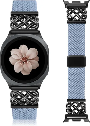 Vista 12 de Correa trenzada magnética compatible con Samsung Galaxy Watch 8 7 6 5 4 FE de 40mm 44mm/8 6 Classic/5 Pro/4 Classic/3 de 41mm/Active 2 para mujeres